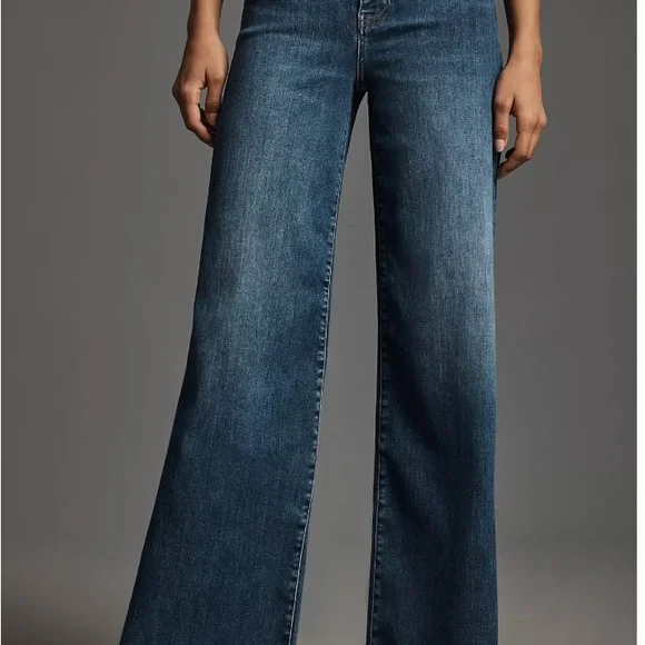 Frame Le Slim Palazzo High Rise Wide Leg Denim Jeans - Picture 2 of 5